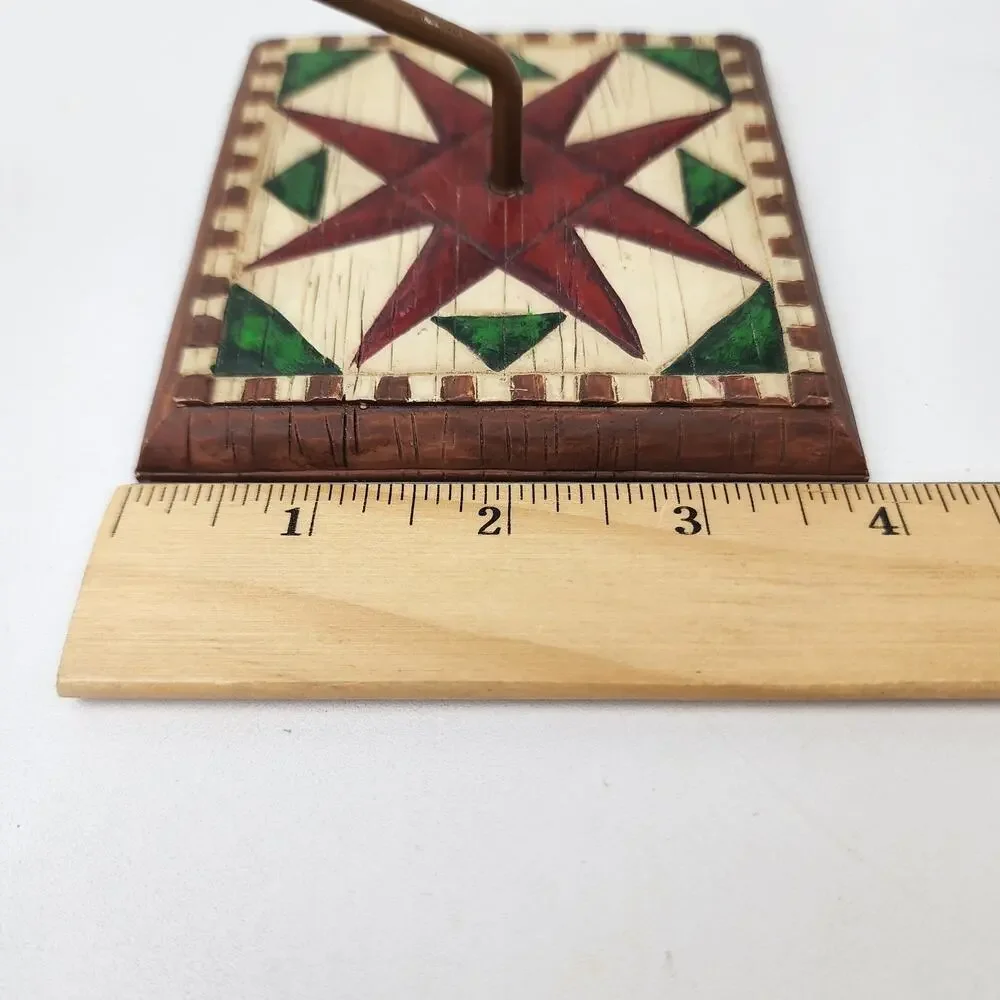 Jim Shore Heartwood Creek Ornament Display Stand 2002 Hanging Hook Red Star